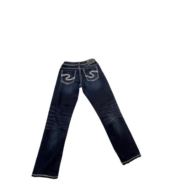 Silver Jeans Suki High Capri Womens W25 L24.5 Dark Wash Denim Preppy - Picture 2 of 13